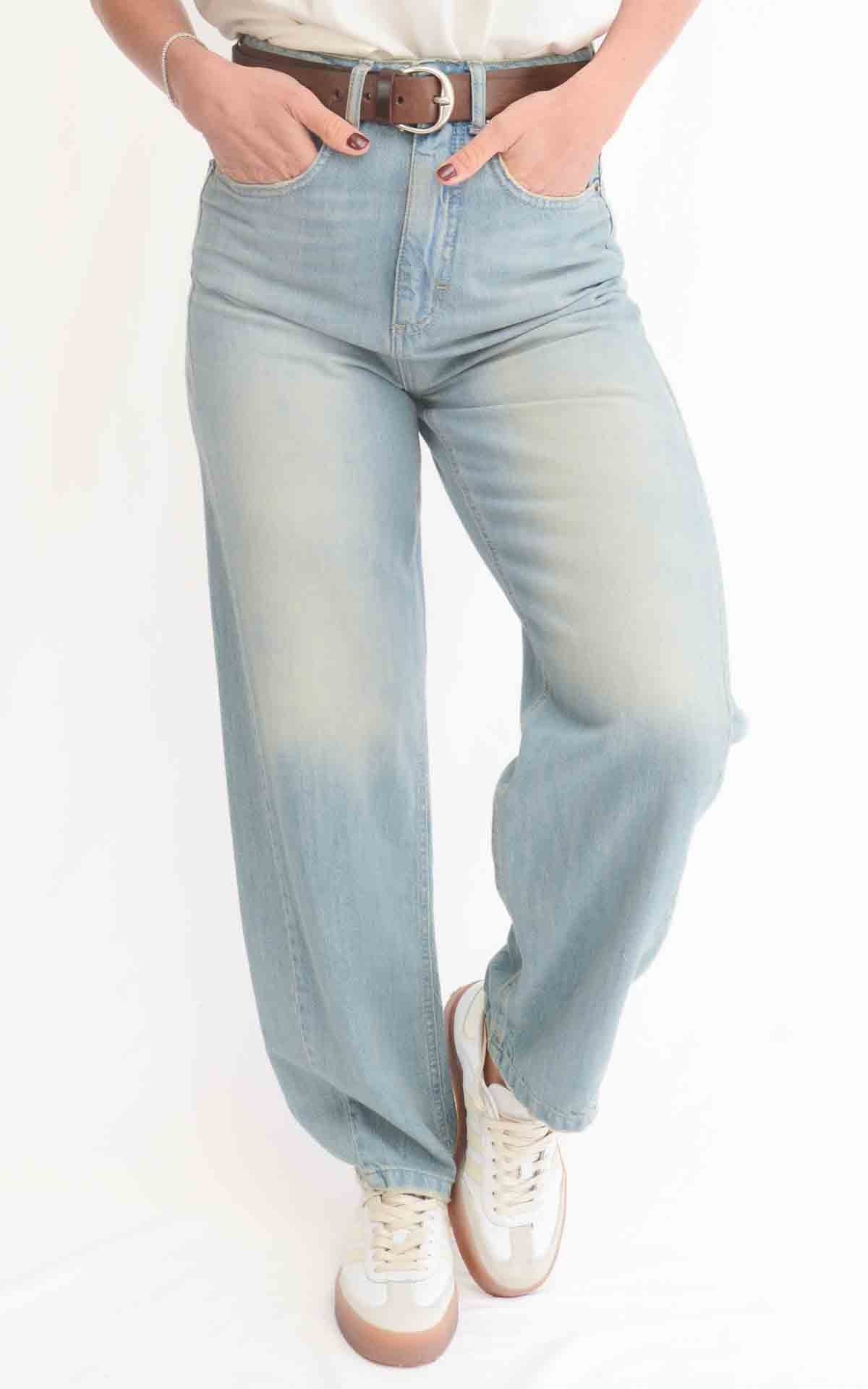 Initial - Jeans baggy denim chiaro - CHANTAL