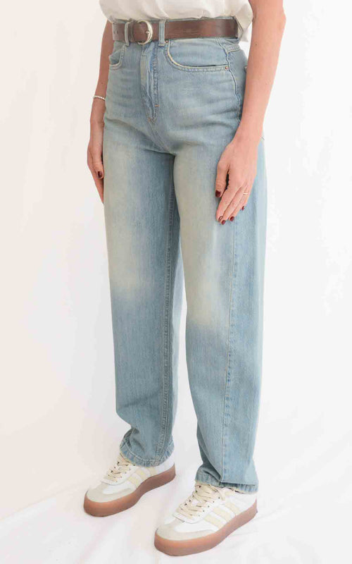 Initial - Jeans baggy denim chiaro - CHANTAL