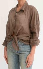 Susymix - Camicia in mussola con nodo - Moro