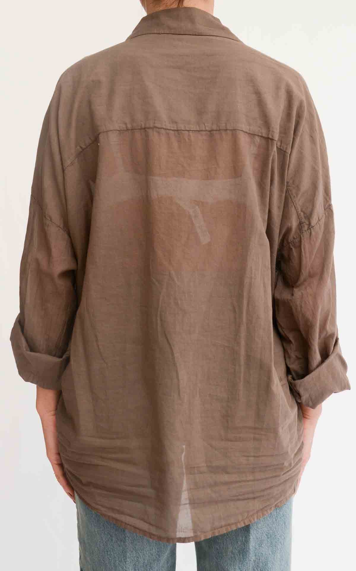 Susymix - Camicia in mussola con nodo - Moro