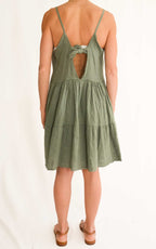Off-on - Abito in lino con fiocco - Verde