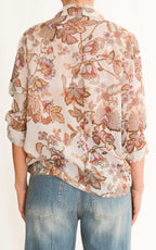 Off-on - Camicia fantasia in mussola di cotone - Burro