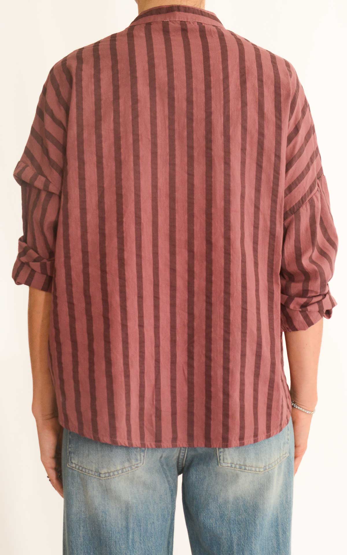 Off-on - Camicia mussola riga - Fico