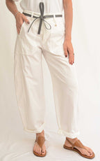 Susymix - Pantalone ovetto stellina cotone leggero - Latte