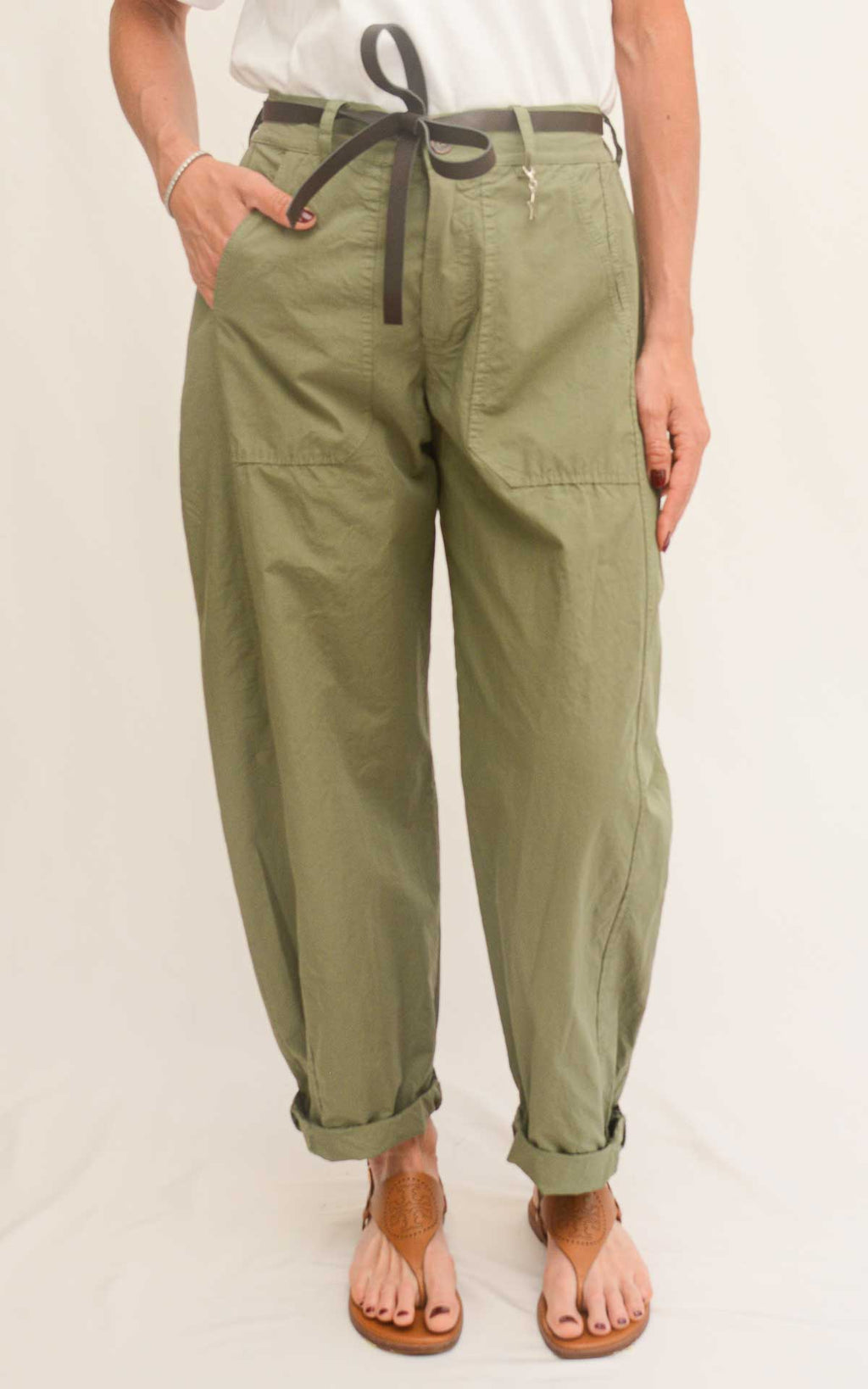 Susymix - Pantalone ovetto stellina cotone leggero - Verde