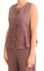 Susymix - Gilet in lino - Fico