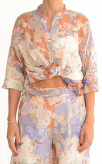 Susymix - Camicia in voile fantasia - Coccio/Lilla