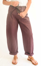Susymix - Pantalone ovetto stellina cotone leggero - Fico