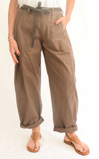 Susymix - Pantalone ovetto stellina cotone leggero - Moro
