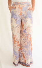 Susymix - Pantalone in voile fantasia - Coccio/Lilla