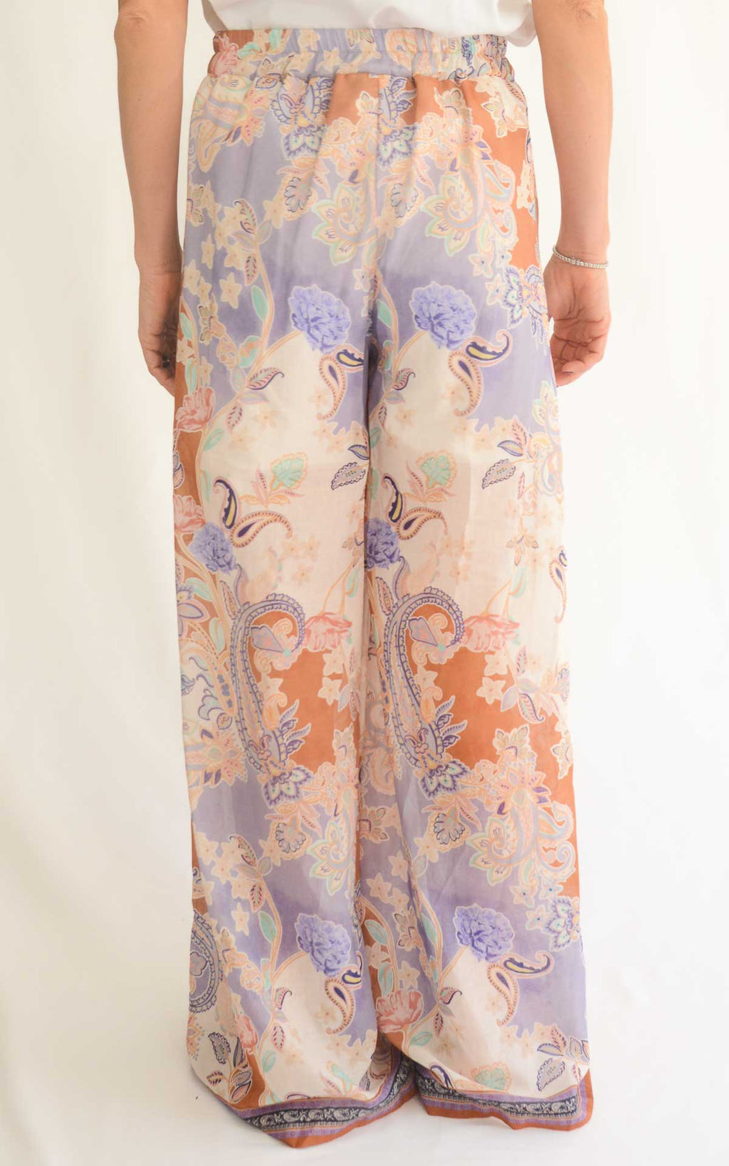 Susymix - Pantalone in voile fantasia - Coccio/Lilla