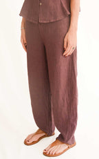 Susymix - Pantalone barrel lino - Fico