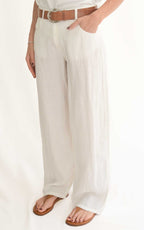 Susmymix - Pantalone morbido lino - Bianco