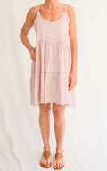 Off-on - Abito in lino con fiocco - Rosa