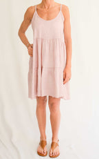 Off-on - Abito in lino con fiocco - Rosa
