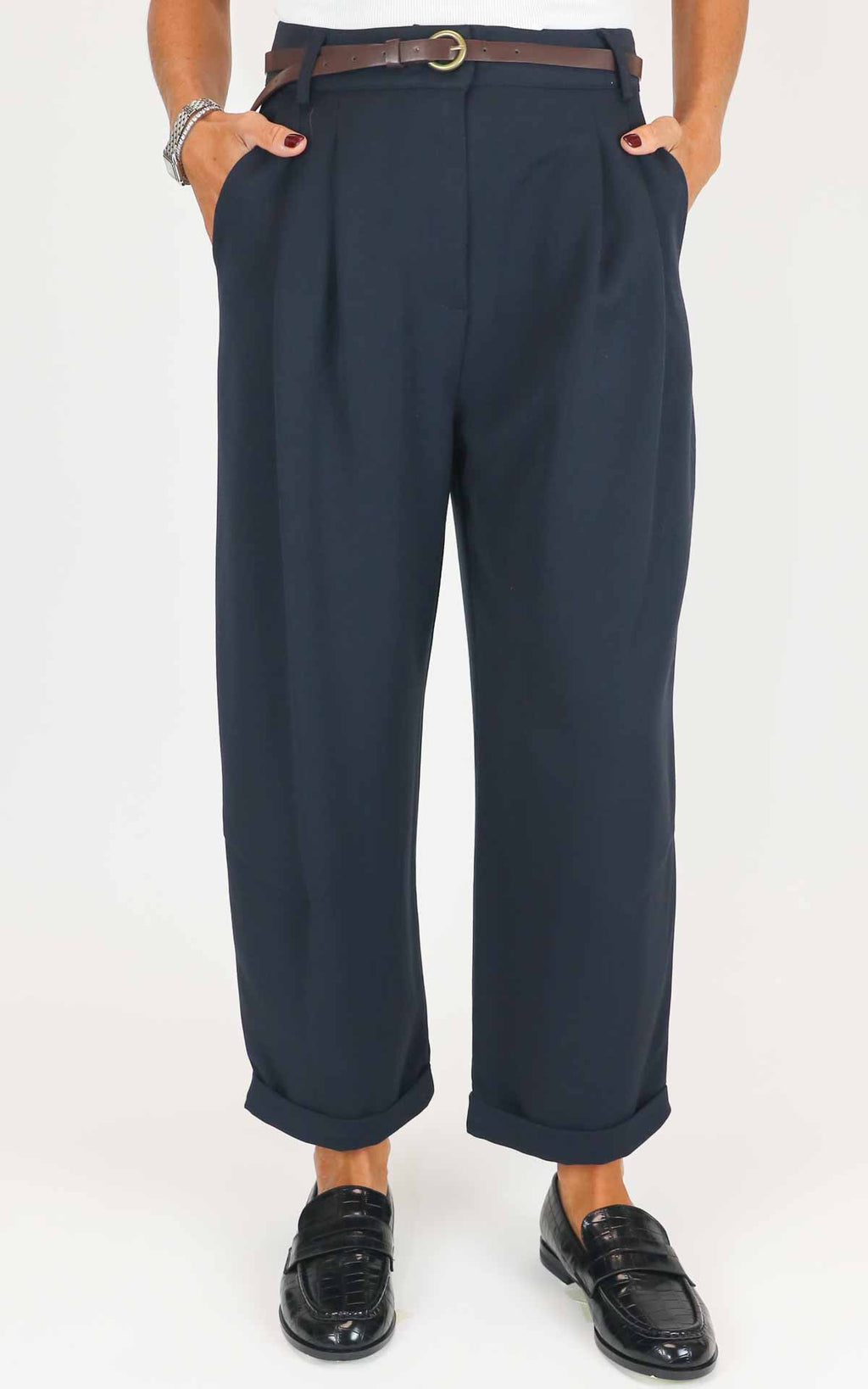 Susymix - Pantalone con pences - Blu