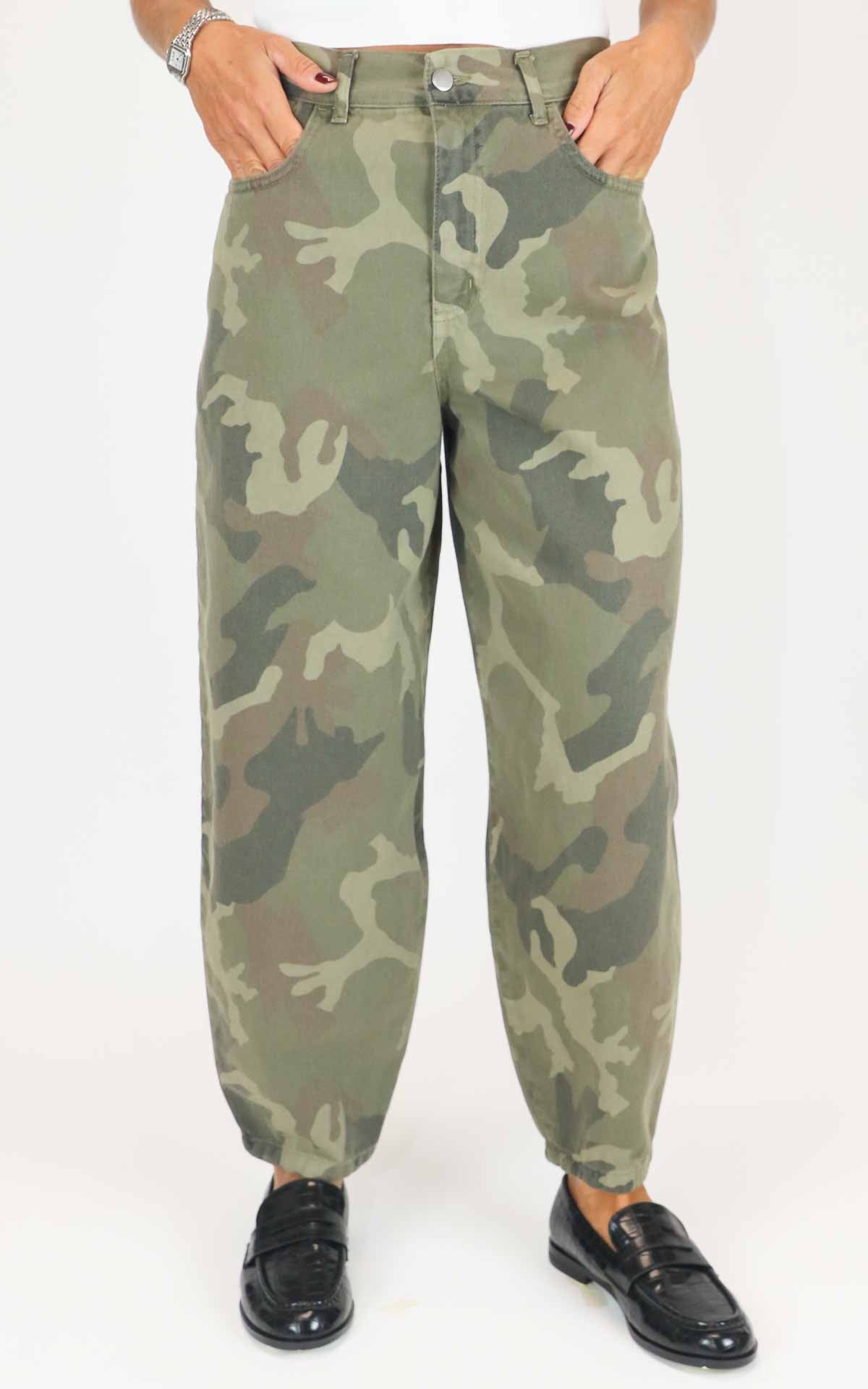 Susymix - Pantalone stampa militare - Verde militare
