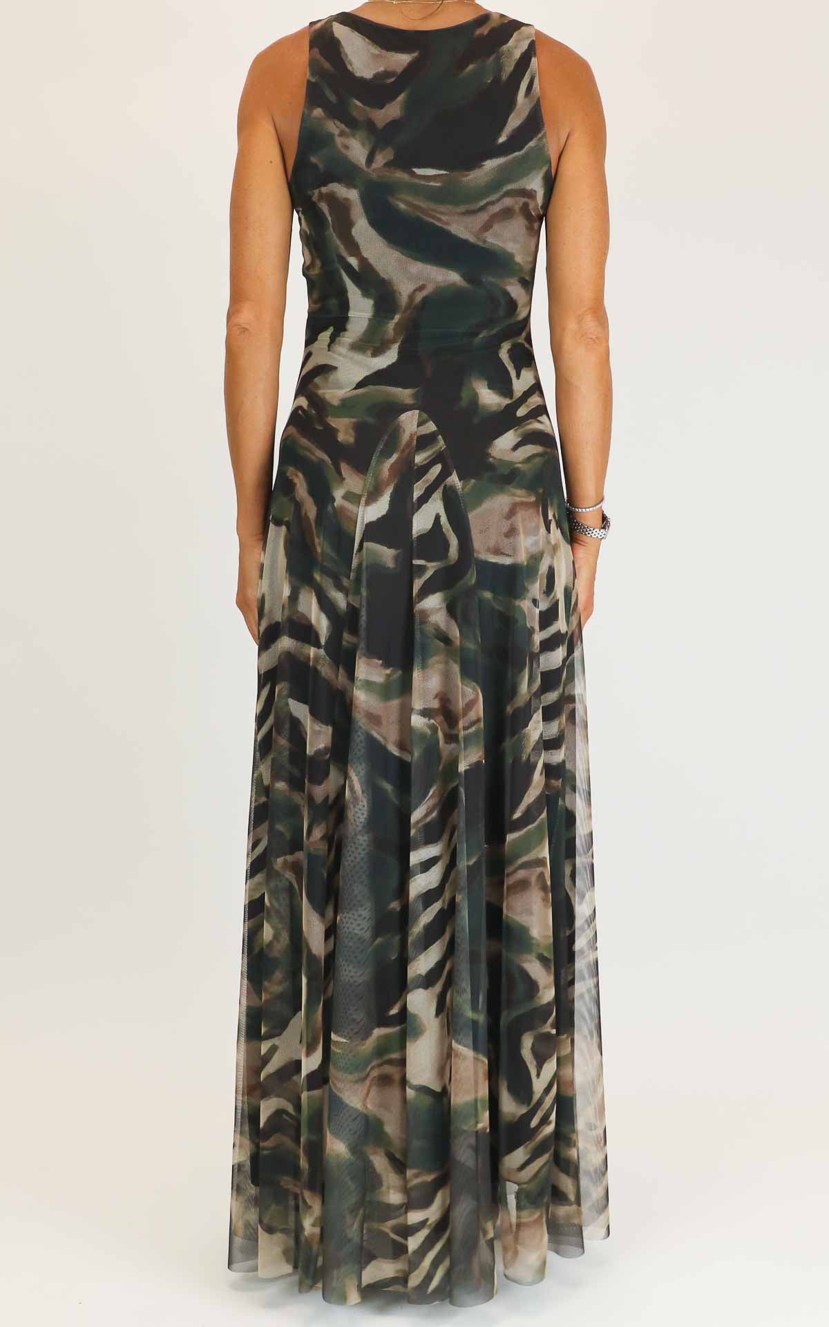 Susymix - Abito lungo in tulle - Militare
