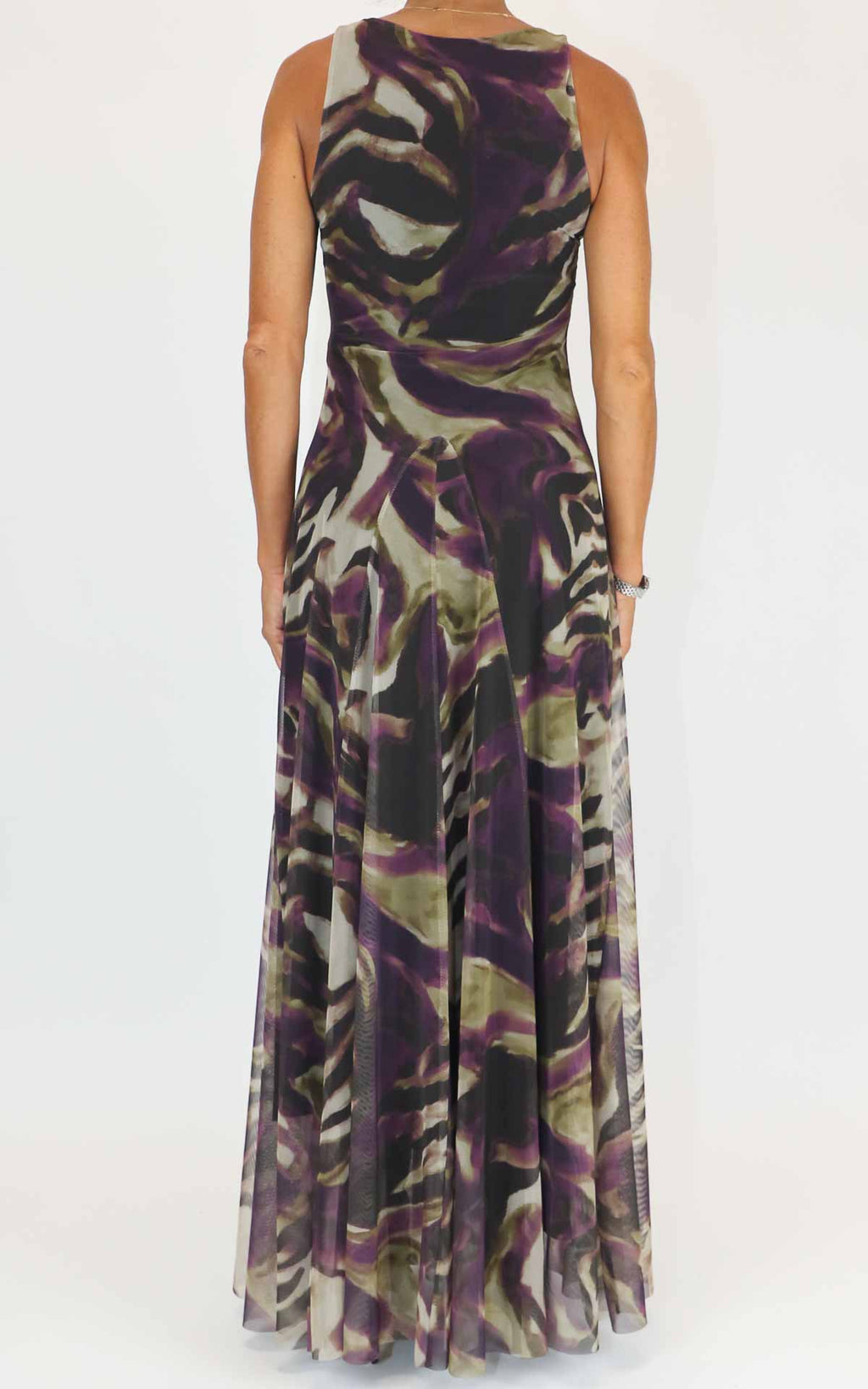 Susymix - Abito lungo in tulle - Prugna