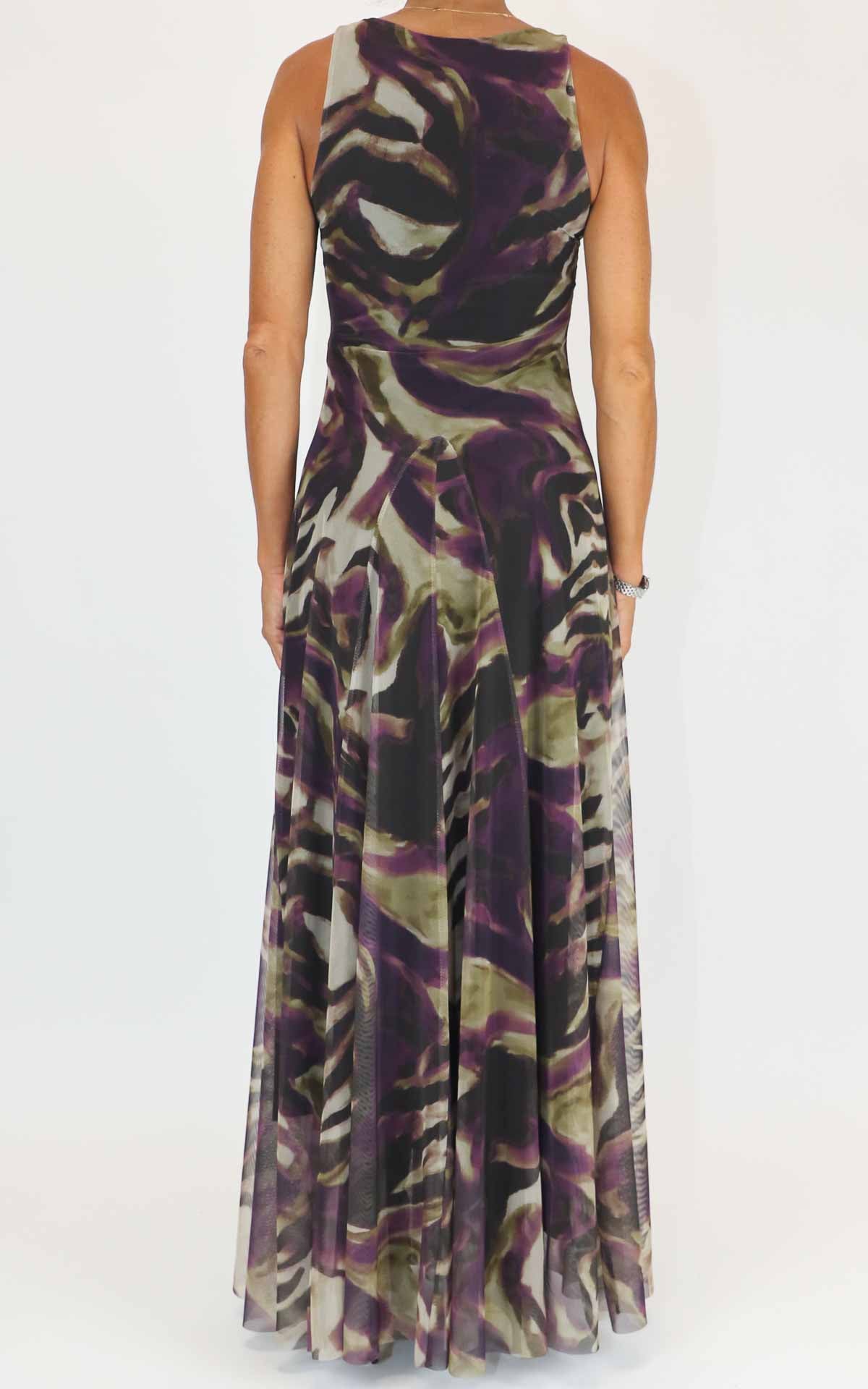 Susymix - Abito lungo in tulle - Prugna