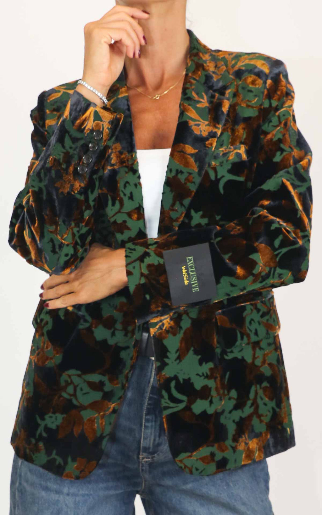 Wu'Side - Giacca devoré - Nero / bronzo / verde