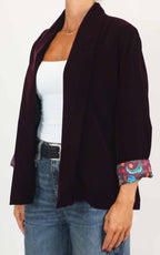 Wu'Side - Kimono corto in velluto liscio - Barolo