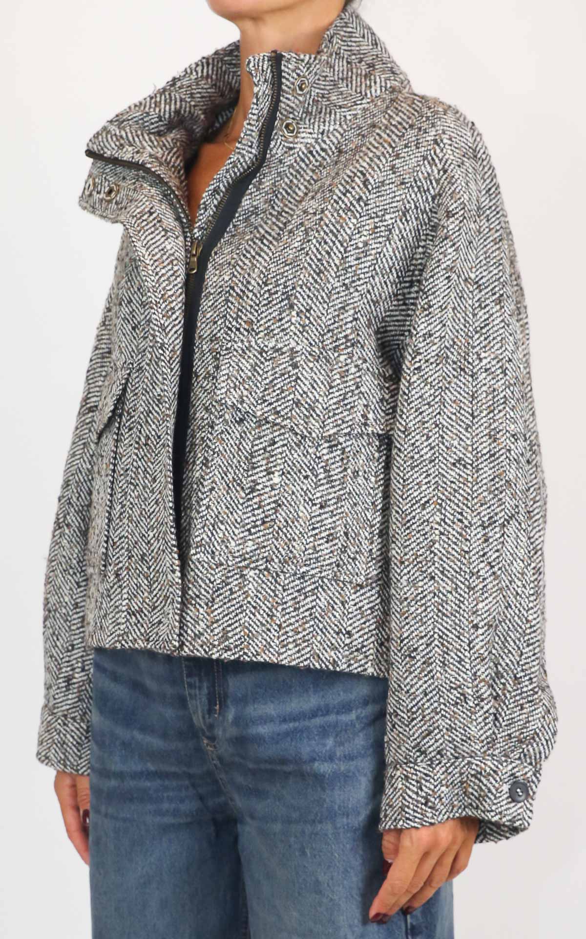Eco - Bomber spigato - Marrone