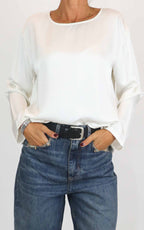 Off-on - Blusa viscosa - Panna
