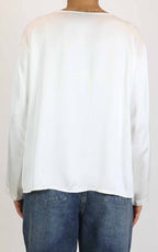 Off-on - Blusa viscosa - Panna