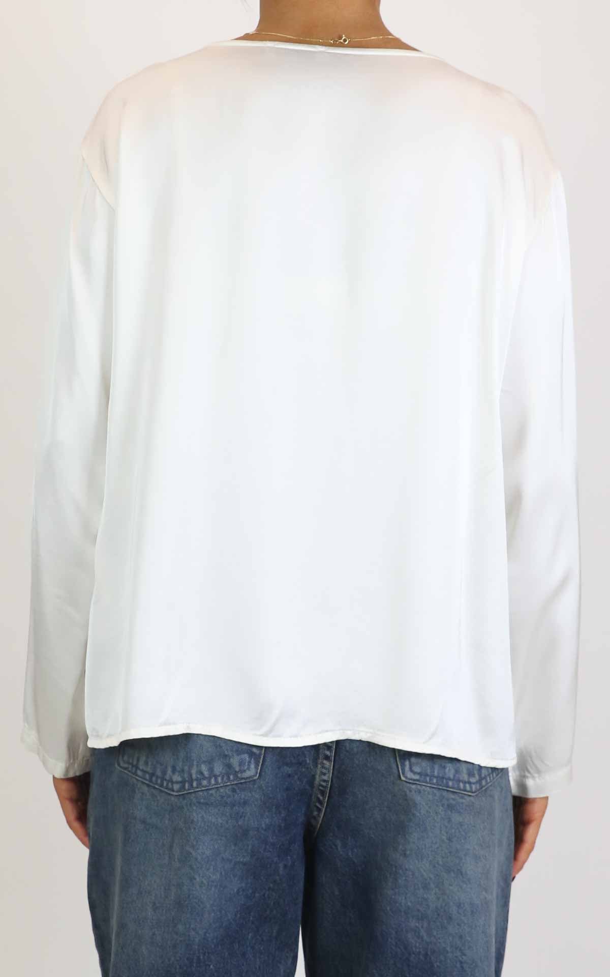 Off-on - Blusa viscosa - Panna