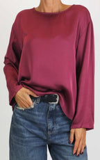 Off-on - Blusa viscosa - Vino