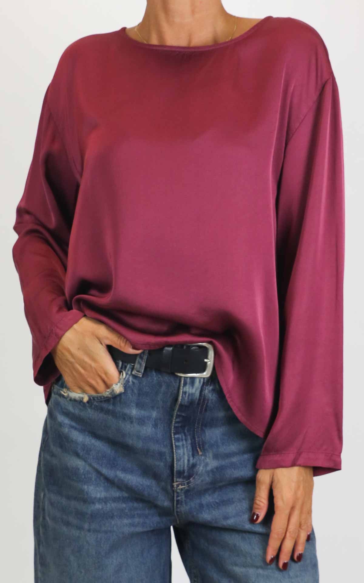 Off-on - Blusa viscosa - Vino