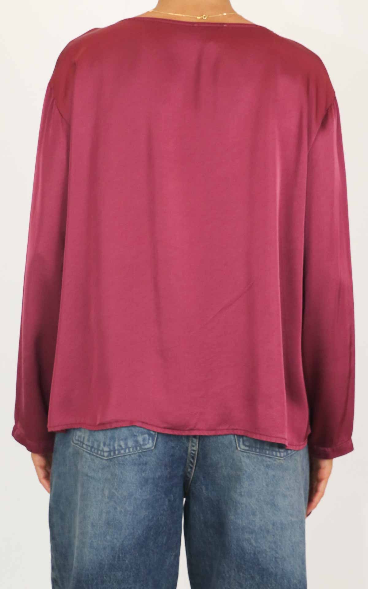 Off-on - Blusa viscosa - Vino