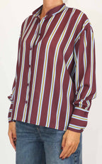Susymix - Camicia stampa riga - Vino