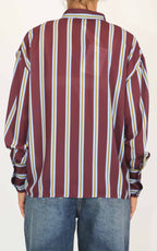 Susymix - Camicia stampa riga - Vino