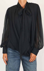 Susymix - Blusa fiocco - Nero
