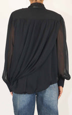 Susymix - Blusa fiocco - Nero