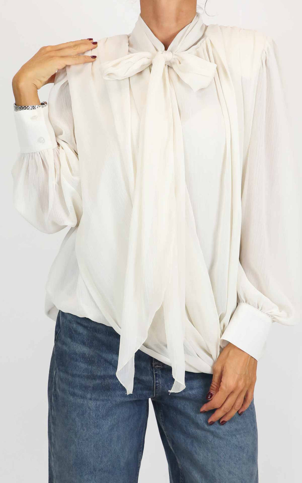 Susymix - Blusa fiocco - Latte