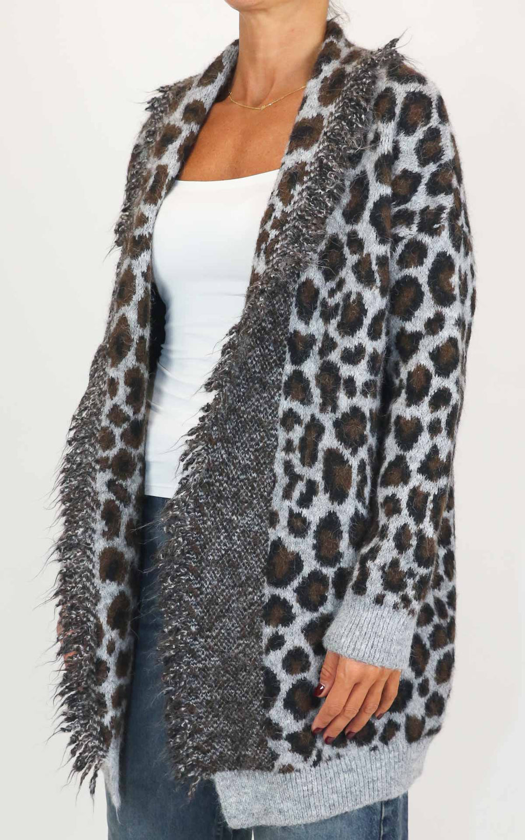Susymix - Cardigan lungo maculato - Antracite