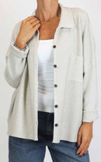 Initial - Giacca in maglia over - Avorio