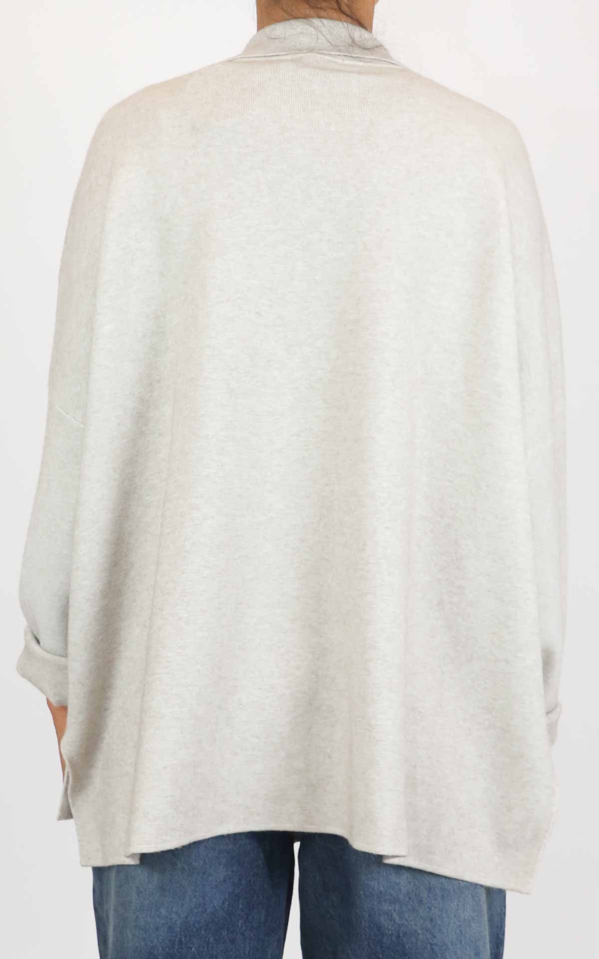 Initial - Giacca in maglia over - Avorio