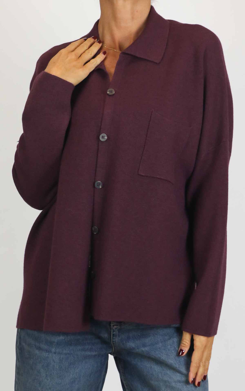 Initial - Giacca in maglia over - Barolo