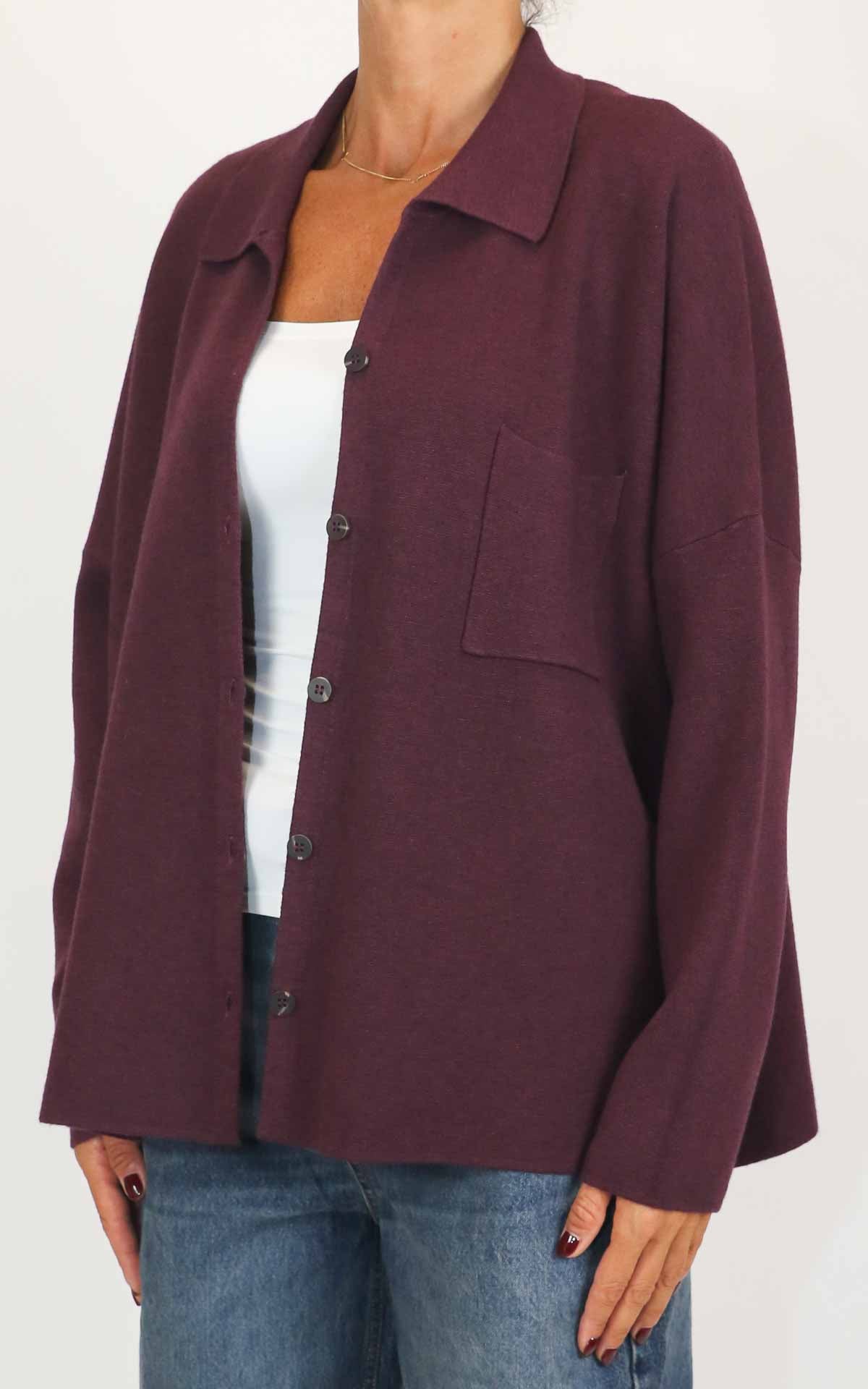 Initial - Giacca in maglia over - Barolo