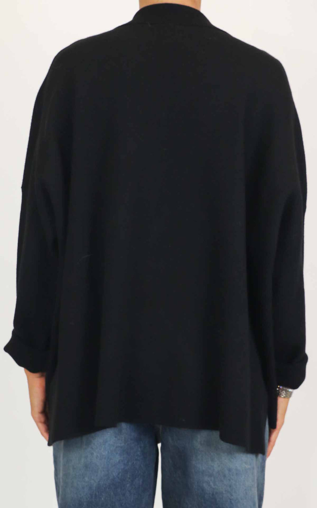 Initial - Giacca in maglia over - Nero