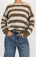 Susymix - Maglia rigata - Beige
