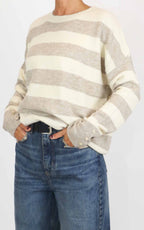Susymix - Maglia rigata - Crema