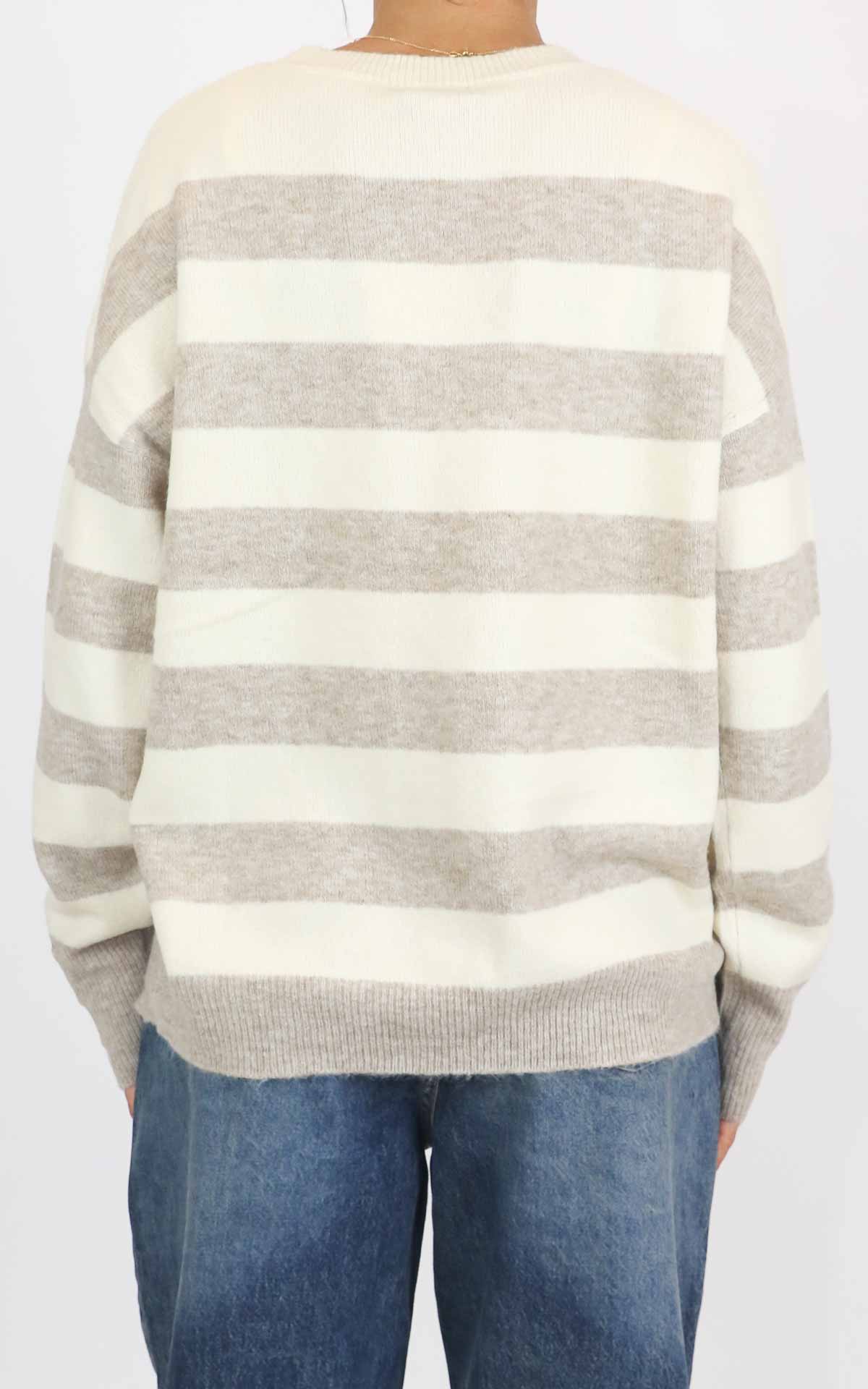 Susymix - Maglia rigata - Crema