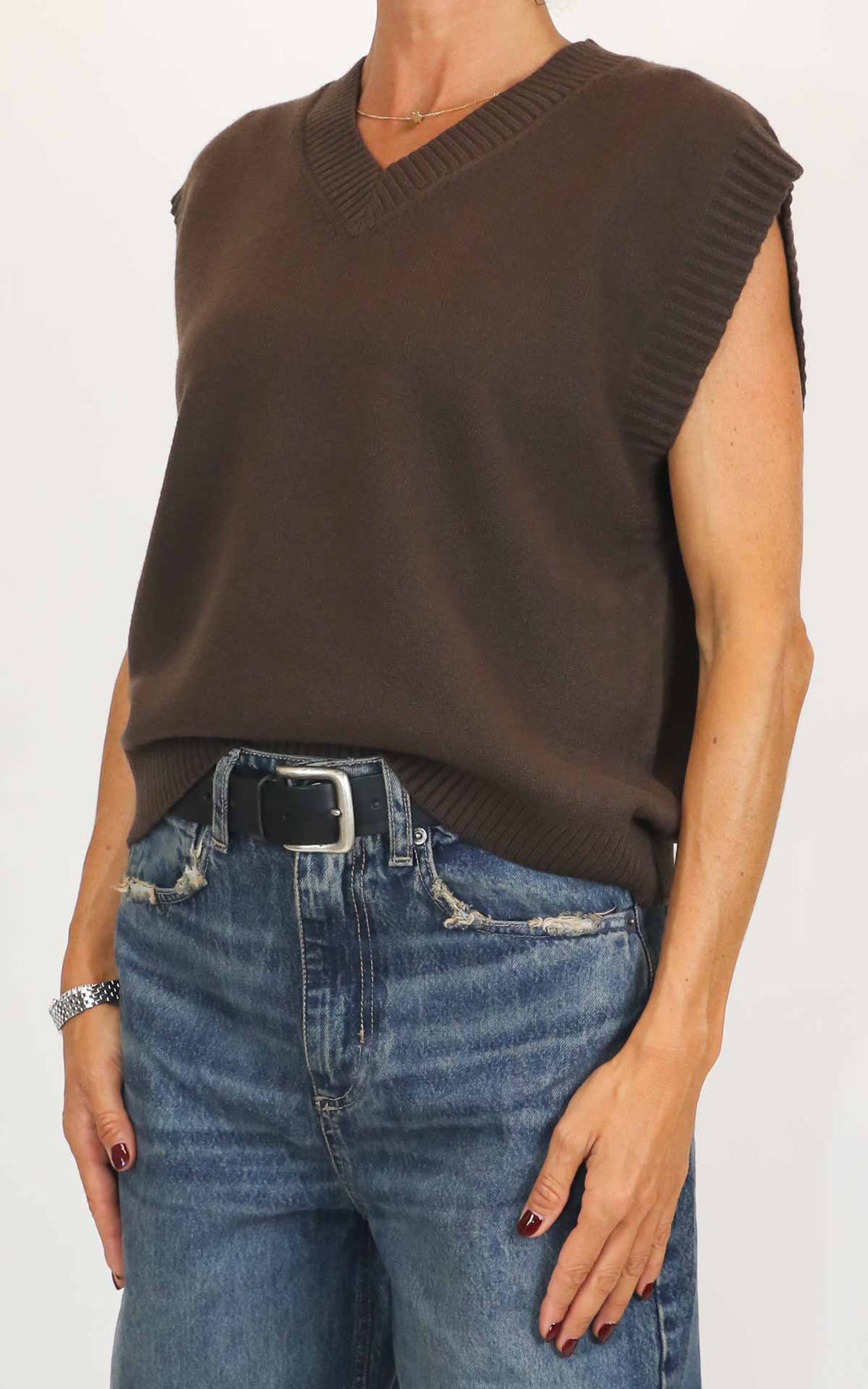 Susymix - Gilet scollo a V - Moro