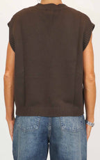 Susymix - Gilet scollo a V - Moro