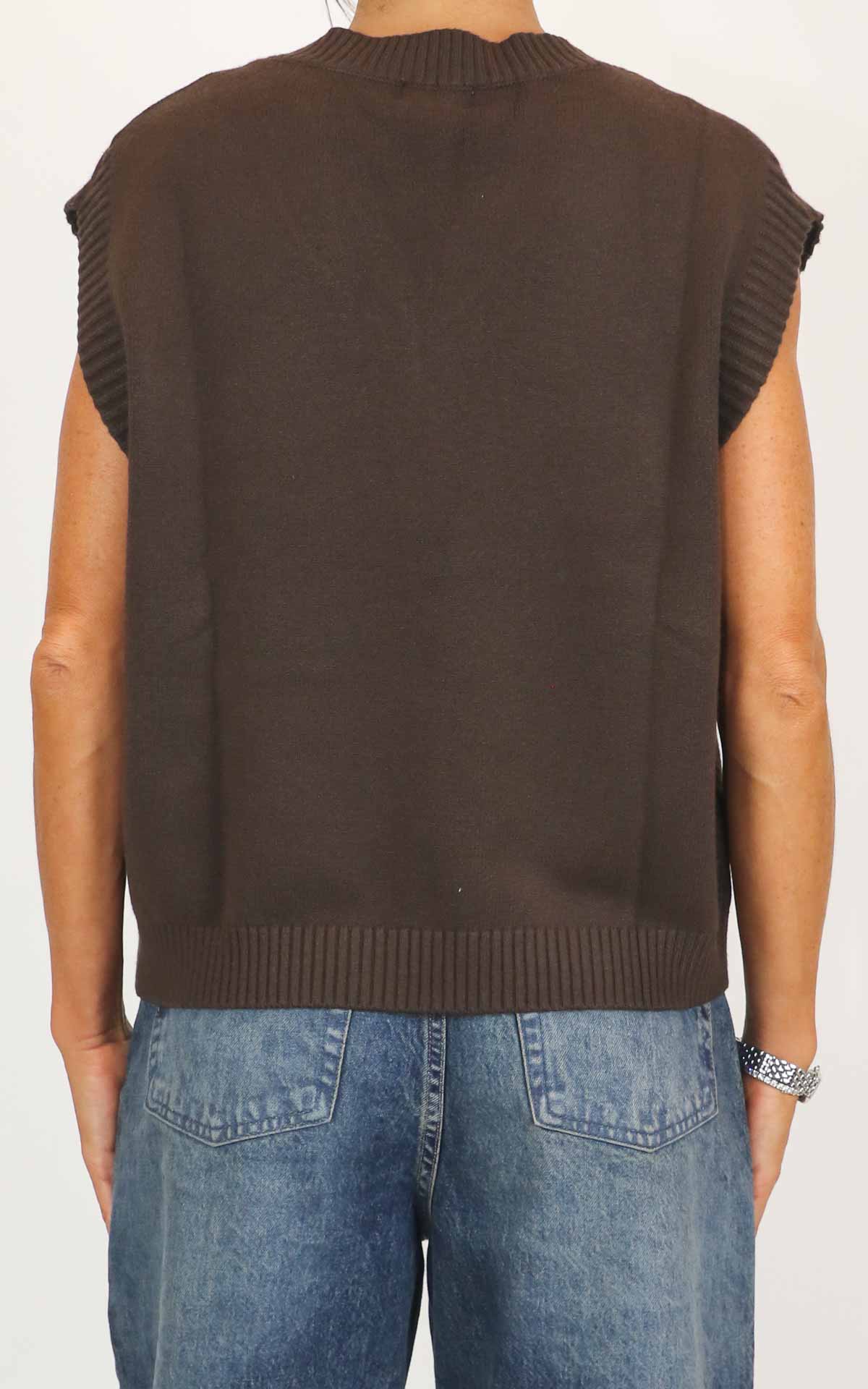 Susymix - Gilet scollo a V - Moro